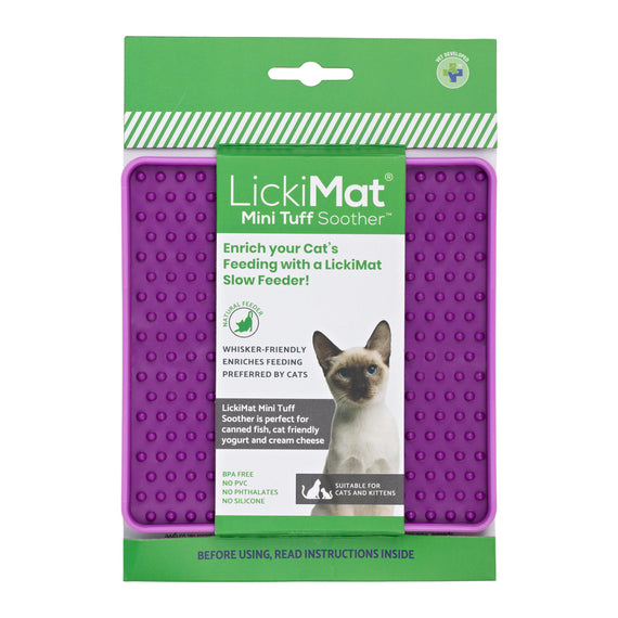 LickiMat Mini Soother Tuff Cat - Purple